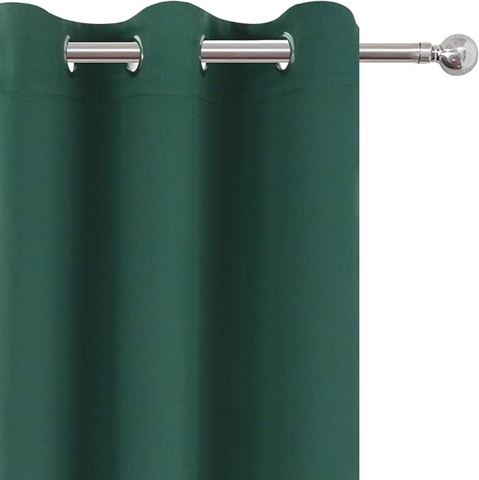 LEMOMO Green Blackout Curtains 34 x 54 Inch Length/Set of 2 Curtain - Image 7