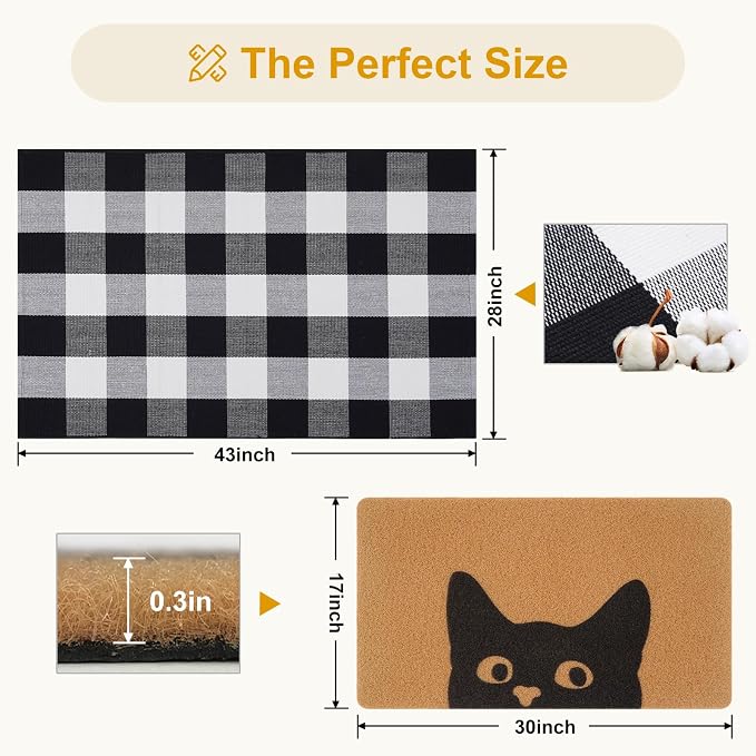 UINI Welcome Door Mat Combo Set, Porch Decor - Image 2