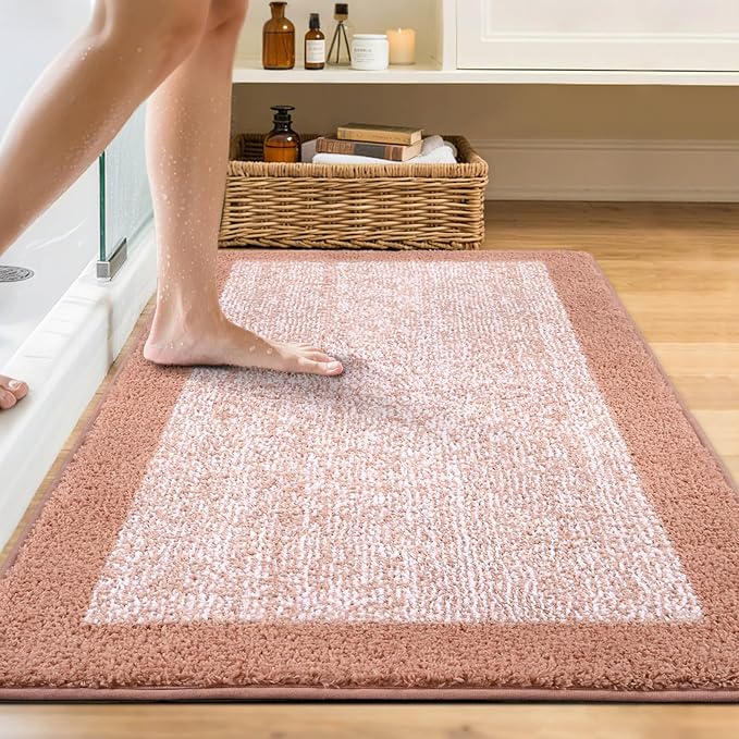 48x32 Large Bathroom Rugs Washable Non Slip, Soft Absorbent Quick Dry Mats - Image 2