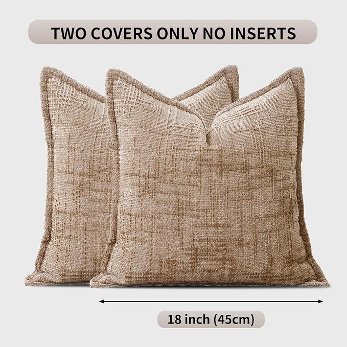 HPUK Fall Chenille Soft Throw Pillow Covers 18x18 Set of 2, Accent Cushion - Image 5