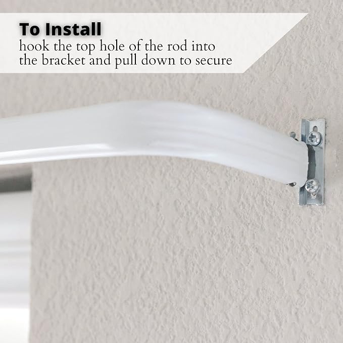 Yafa Home Fashion Heavy Duty Single Standard Adjustable Curtain Rod Hardware - Image 5