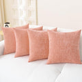CaliTime Throw Pillow Covers Decorative 18 X 18 Inches Pack of 4 Cozy Chenille by CaliTime