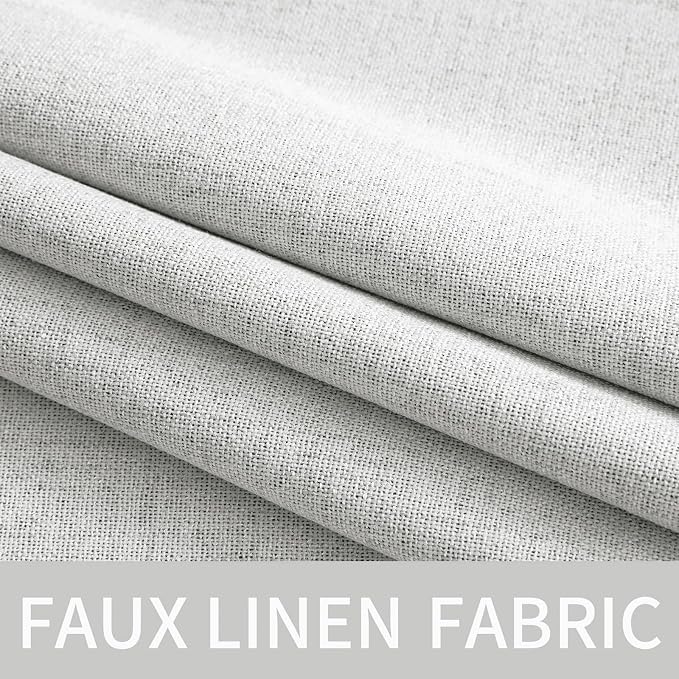 MIULEE 100% Blackout Linen Textured Curtains - Image 5