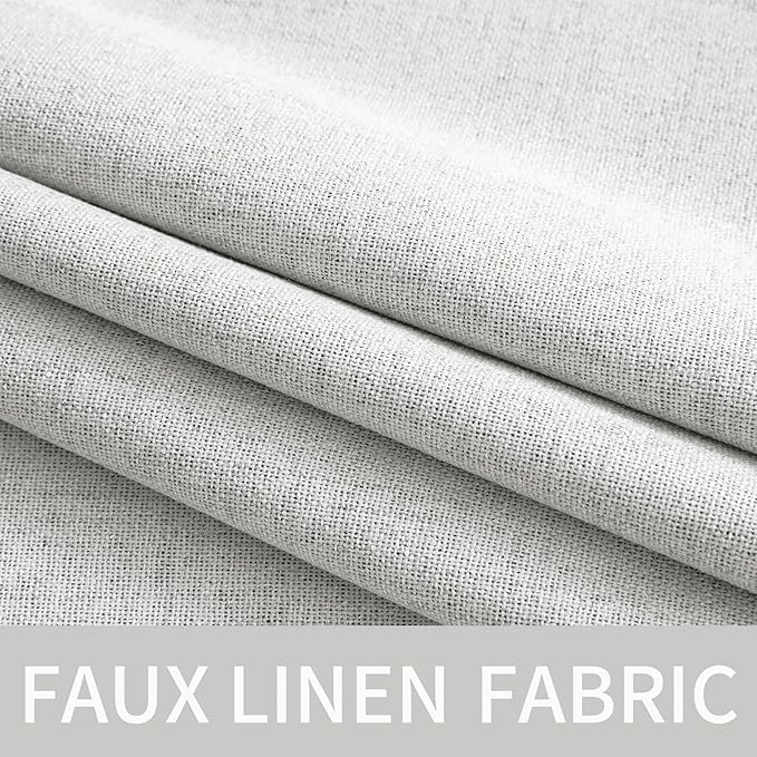 MIULEE 90 Inches Linen Textured Curtains - Image 5