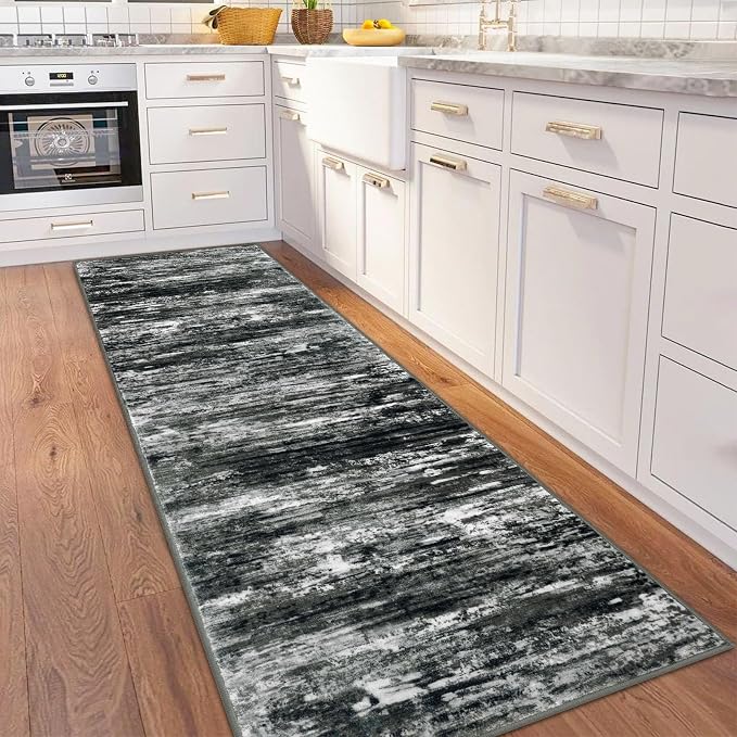KOZYFLY 3x8 Ft Rug Modern Ombre Runner Rug - Image 3