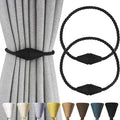 2 Pack Magnetic Curtain Tiebacks Rope Modern Handmade Curtain Tie Backs by CurtianTiebacks
