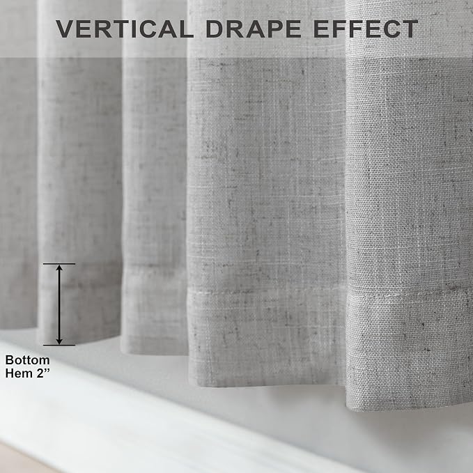 Light Grey Curtains 45 Inch Length - Image 6