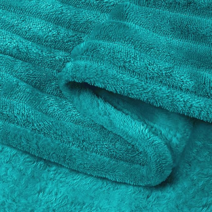 BEDELITE Fleece Blanket King Size – 3D Ribbed Jacquard Soft and Warm Decorative - Image 5