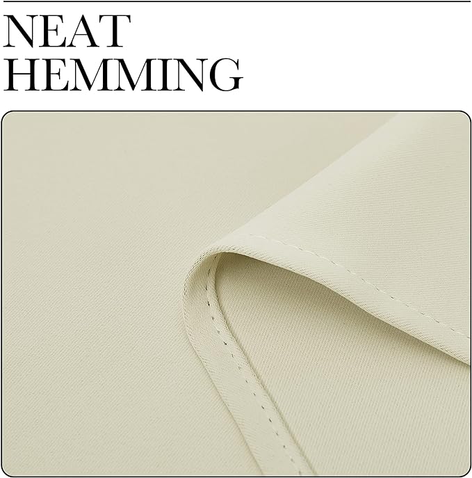 NICETOWN Beige Room Darkening Curtains 102" Long - Image 8