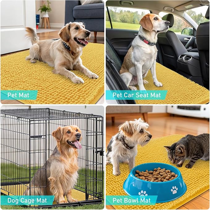 OLANLY Dog Door Mat for Muddy Paws 70x24, Absorbs Moisture and Dirt, Absorbent - Image 7