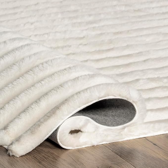 Nuloom SuperiorWash Collection Kai Off-White, Fluffy and Cozy, High Traffic - Image 9