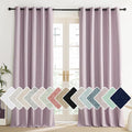 NICETOWN Pink Vintage Linen 100% Blackout Curtains by NICETOWN