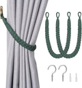 NICEEC 2 Pack Natural Cotton Rope Curtain Tiebacks Elegant Boho Style by NICEEC