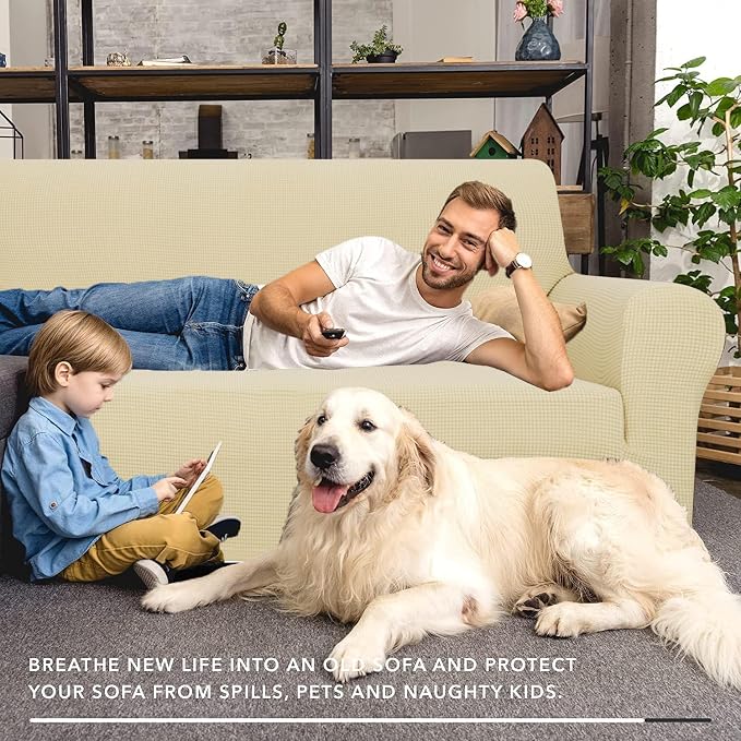 ZNSAYOTX Super Stretch Couch Cover Love Seat Sofa Covers - Image 8