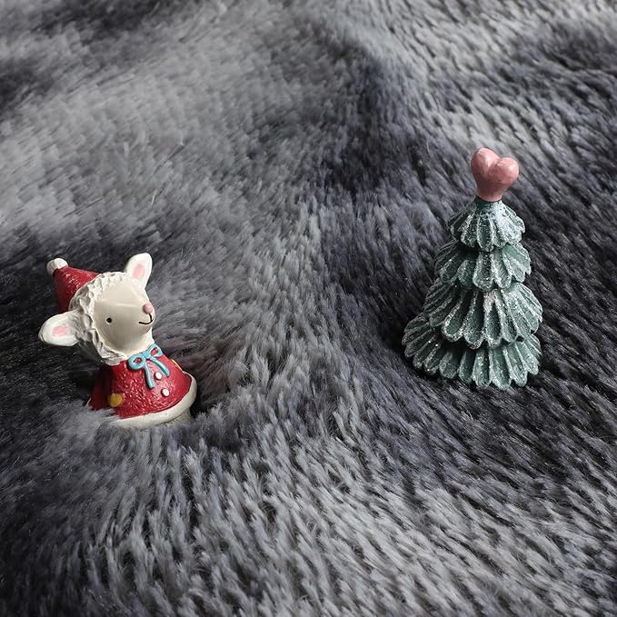Amdrebio Tie-Dyed Dark Grey Round Area Rug 5Ft - Image 2