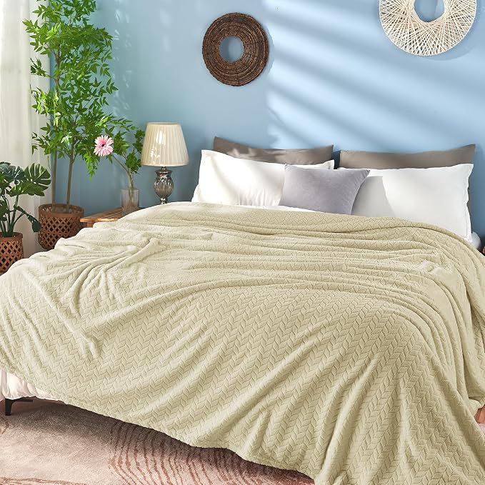 inhand Camel Throw Blanket for Couch, Super Soft Flannel Blanket Throw Size All - Image 3