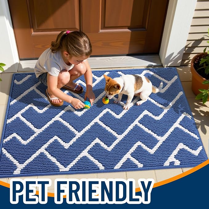 OLANLY Front Door Mat, Non-Slip Rubber Backing, Dirt Resistant and Absorbent - Image 6