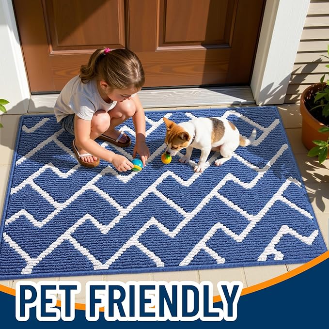 OLANLY Front Door Mat, Non-Slip Rubber Backing, Dirt Resistant and Absorbent - Image 6