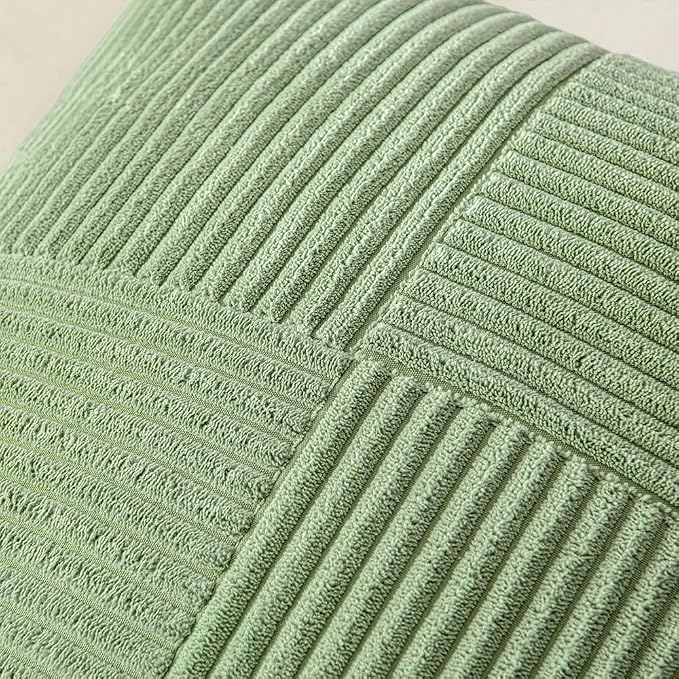 MIULEE Sage Green Decorative Throw Pillow Covers 18x18 Inch - Image 2