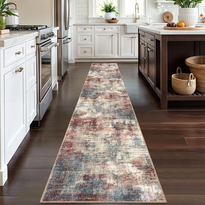 IOHOUZE Abstract Runner Rug 2x12 Ft Washable Runners - Image 2