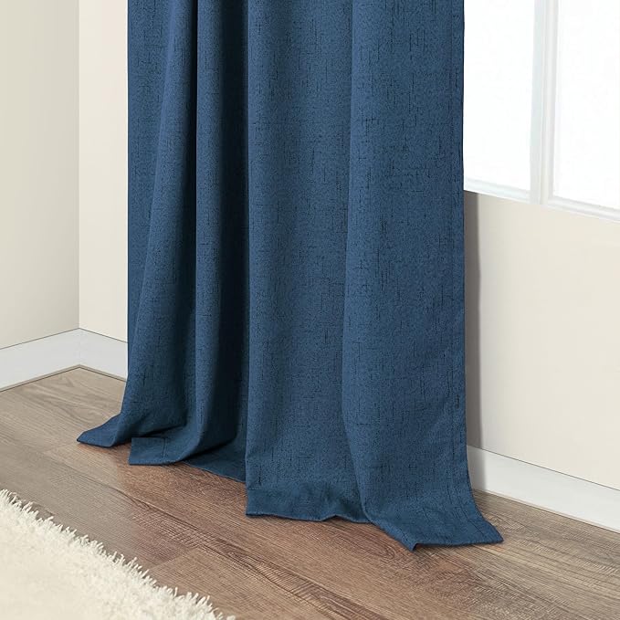 Navy Blue Small Blackout Curtains - Image 7