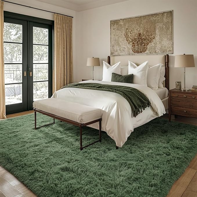 9x12 Ft Extra Large Shag Green Area Rug - Image 2