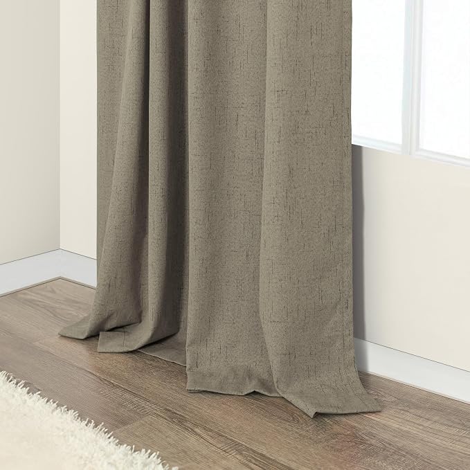 Pitalk 108 Inch Curtains 2 Panel Set Burg Modern Earthy Earth Tone Decorative - Image 9