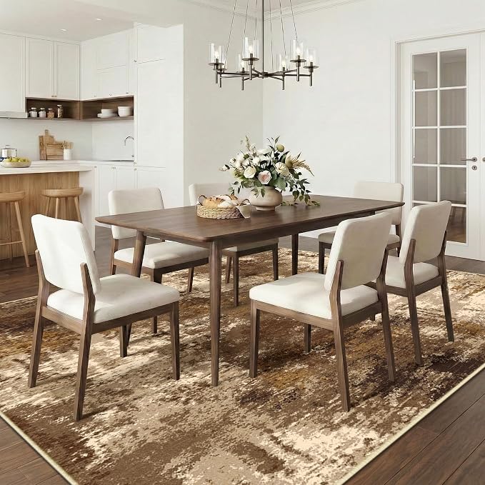 Washable Area Rugs 5'x7' Non-Slip Modern Abstract Soft - Image 3