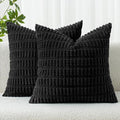 MIULEE Pack of 2 Corduroy Decorative Throw Pillow Covers 18x18 Inch Soft Boho by MIULEE
