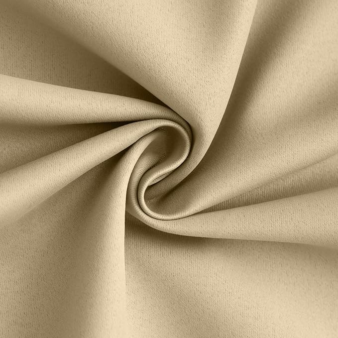 Yakamok 100% Blackout Curtain Panels 72 inches Cold and Light Blocking Drapes - Image 3