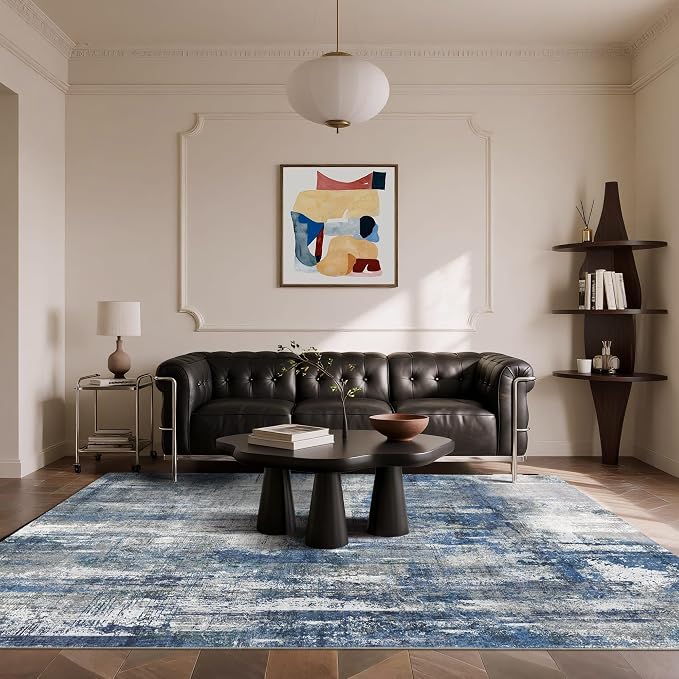 Latte&Fog 6x9 Area Rugs for Living Room Bedroom, Boho Non Slip Low Pile Carpet - Image 8