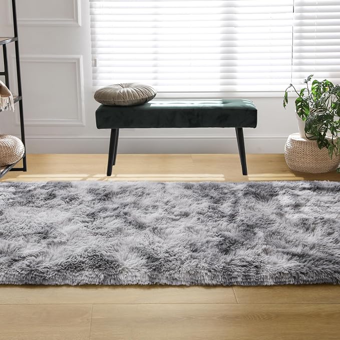 Tepook Fluffy Runner Rugs for Bedroom Aesthetic 2x6 Feet, Shag Soft Bedside Rug - Image 5
