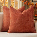 MIULEE Fall Decorative Couch Throw Pillow Covers 16x16 Burnt Orange 2 Pack | by MIULEE