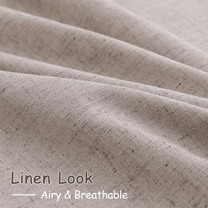 Nanspring Brownish Grey Linen Curtains - Image 4