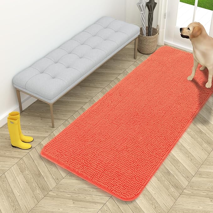 OLANLY Dog Door Mat for Muddy Paws 54x24, Absorbs Moisture and Dirt, Absorbent by OLANLY