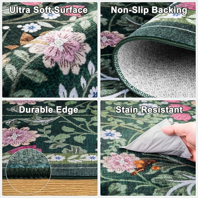 Runner Rug for Entryway: 2x6 Kitchen Rugs Non Slip Washable Ultra-Thin Soft - Image 8