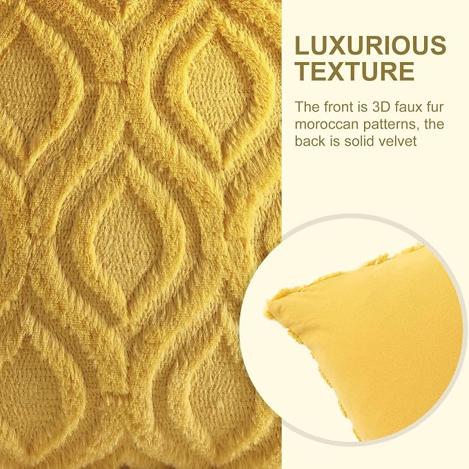 decorUhome Summer Throw Pillow Covers 18x18 Inch Set of 2, Soft Plush Faux Wool - Image 6