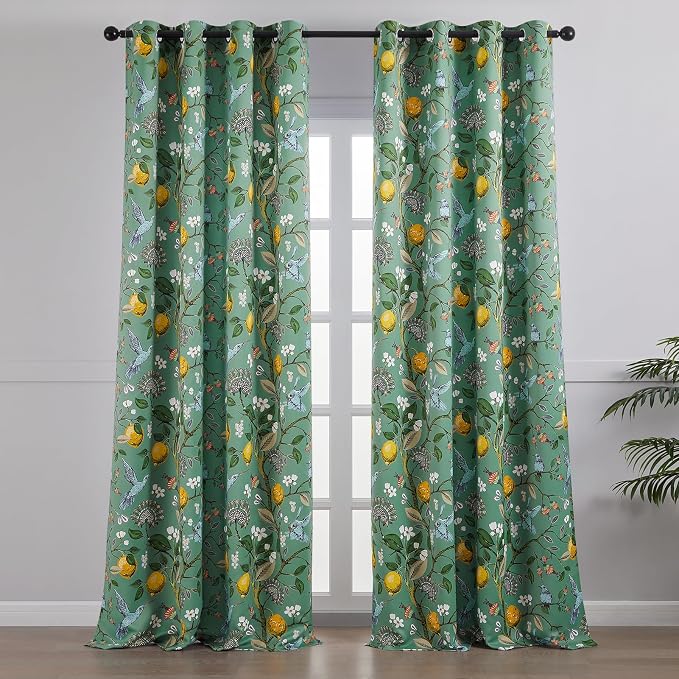 Extra Long 120 Inches Curtains for Large Window Luxury Sage Green Floor To - Image 2