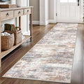 KOZYFLY Modern Abstract Hallway Runner Rug, 2.6x8 Washable Rug Runner Non-Slip by KOZYFLY