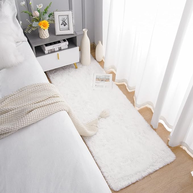Chicrug Soft Runner Rug for Bedroom Living Room Plush Fluffy Rug 2x10 Feet - Image 4