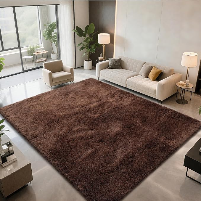 Shag Area Rugs for Bedroom Living Room, 5X8 Ultra Soft Fluffy Area Rugs for Dorm by Boshengya
