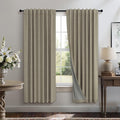 Living Room Darkening Curtains 63 Inches Long Small Bay Window Blackout by Pitalk