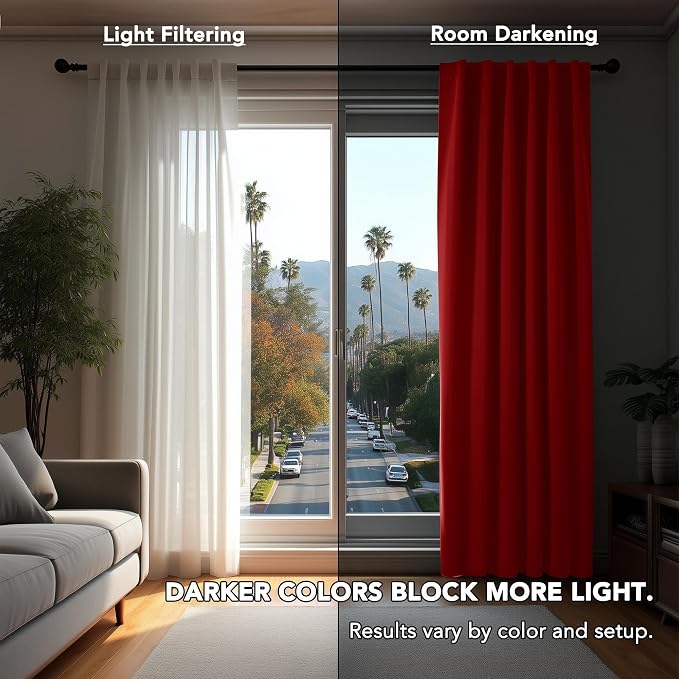 Deconovo Christmas Blackout Curtains, Thermal Insulated, W42 x L45 2 Panels - Image 3