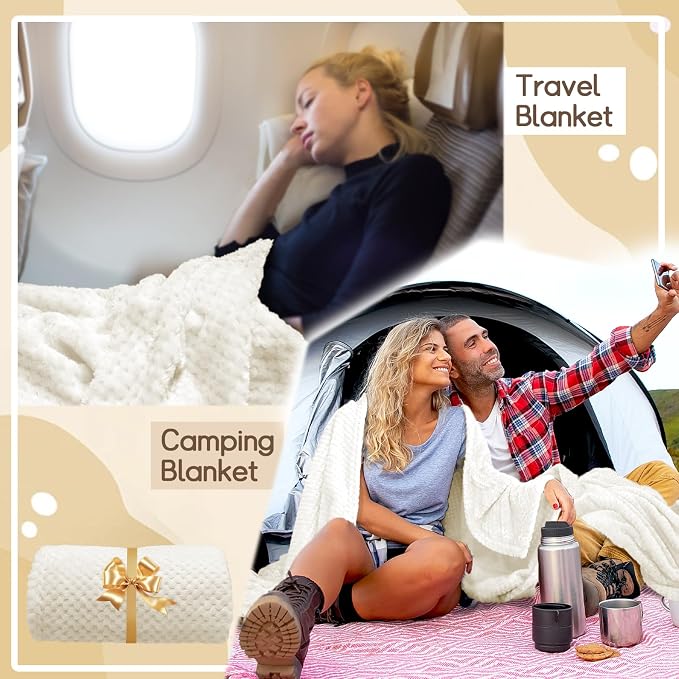 4 Pack Fleece Throw Blankets 50x60 Inches - Image 6