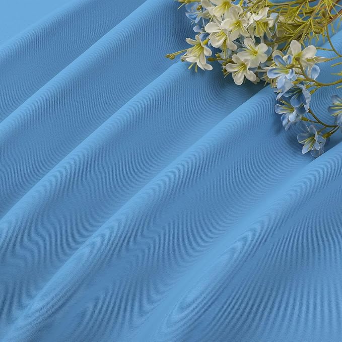 CUCRAF Light Blue Blackout Curtains 84 inch Length 2 Panels Set, Rod Pocket - Image 7