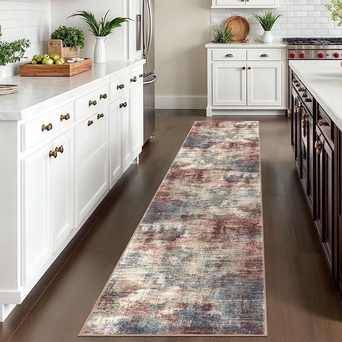 IOHOUZE Abstract Runner Rug 2x10 Ft Washable Runners - Image 2
