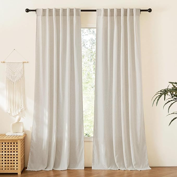 RYB HOME Linen Curtains 84 inches by RYBHOME
