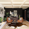 AROGAN Premium Faux Cowhide Rug 6.2 x 5.2 Feet, Sturdy and Large Size Cow Print by AROGANAREARUG