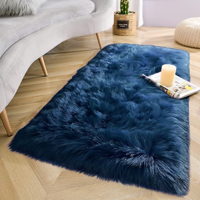 LOCHAS Soft Fluffy Faux Fur Rugs - Image 3