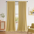 Guken 100% Blackout Curtains 102 Inch Length 2 Panels Set by Guken